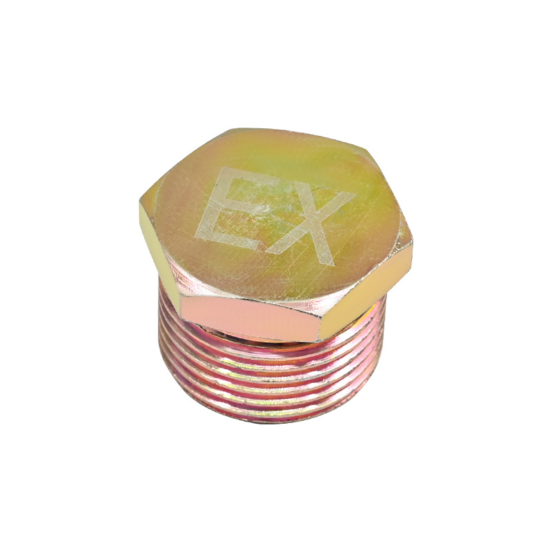 Explosion-Proof Box Junction Box Plug Dn20 Carbon Steel Outer Hexagonal Seal Solid Outer Wire Bulk Cover Wire Plug Bulkhead 6 Points 4 Points