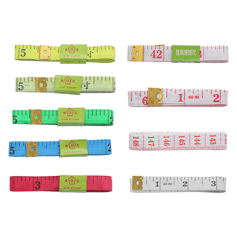 1.5 m measuring coat ruler PVC tailor ruler measuring three-way clothing tape ruler double scale portable mini measuring bust waist ruler
