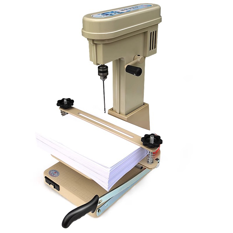 168 Binding Machine Financial Punching Machine Electric Hole Puncher Voucher Binding Silent and Efficient for Financial Use