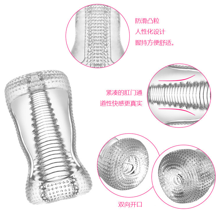 Men's masturbation device famous aircraft Cup men's delayed particle trainer trainer transparent three-stage real channel