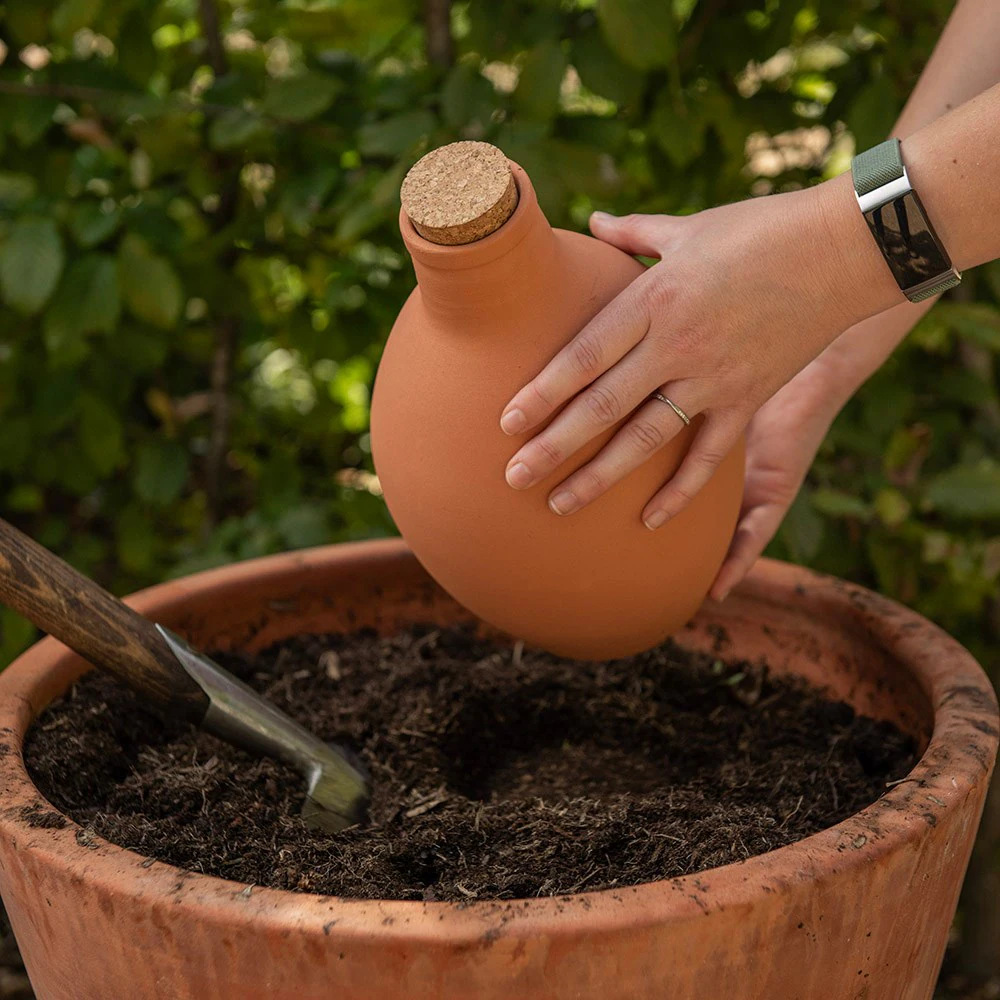Кросс-бордерное автоматическое поливальное устройство красная керамика устройство для просачивания воды цветочное поливальное устройство бутылка с пробкой система орошения