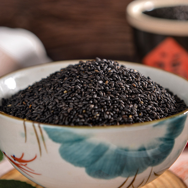 2024 Cooked Black Sesame 500g Vacuum Bag Zhumadian Local Sesame Granules Full and Free of Miscellaneous