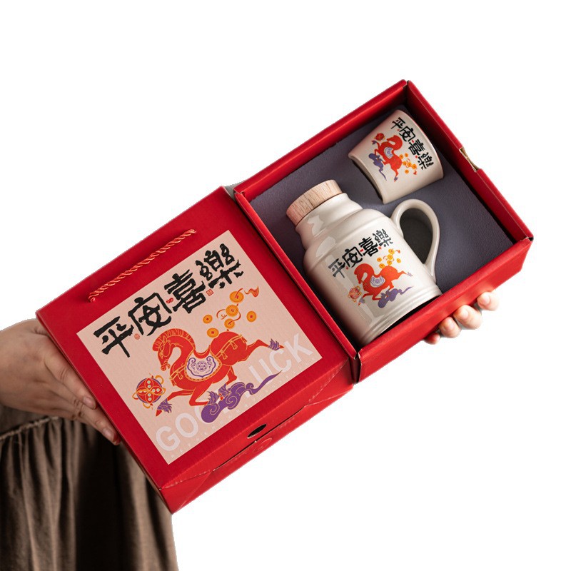 Small Teapot Mug with Lid for Home Use, Large Capacity Ceramic Tea Cup for Brewing, Business Gift