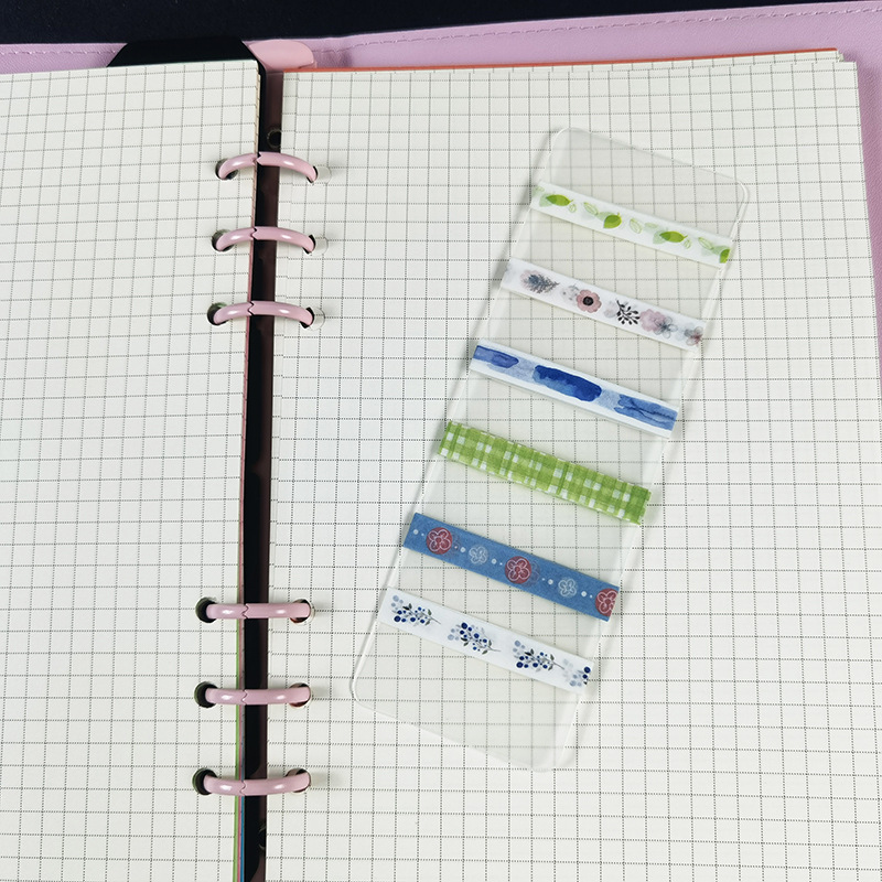 60 silk tape sub-packaging board 5*15CM rounded corners and paper tape sub-packaging sheet 3 color grid printing thickening