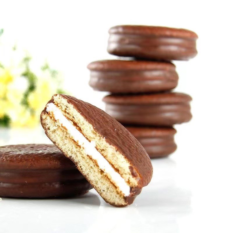 Haoliyou 2 pieces pie 68g whole box 48 boxes chocolate pie egg yolk pie full moon wine baby banquet cake leisure snacks