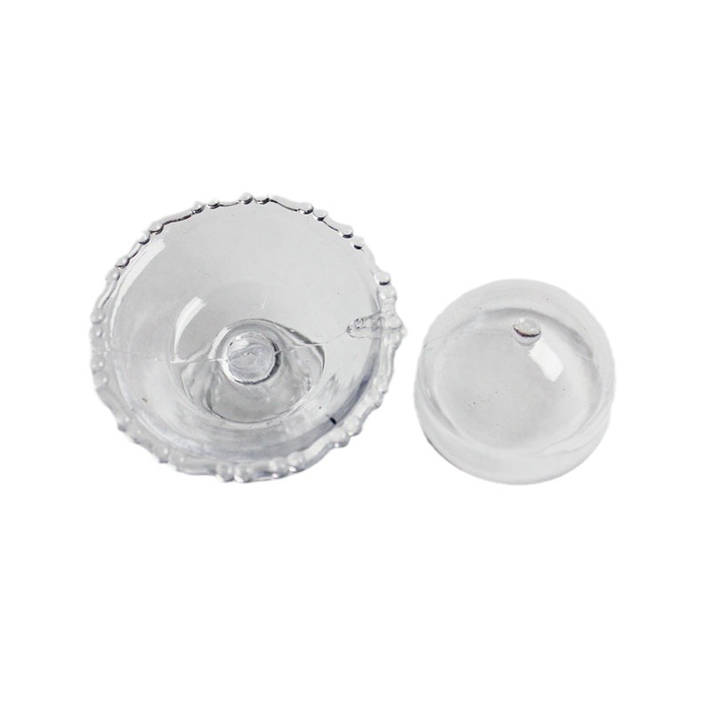 Play House simulation food play plastic transparent mini cup PS jelly cup egg tart cup cake cover set