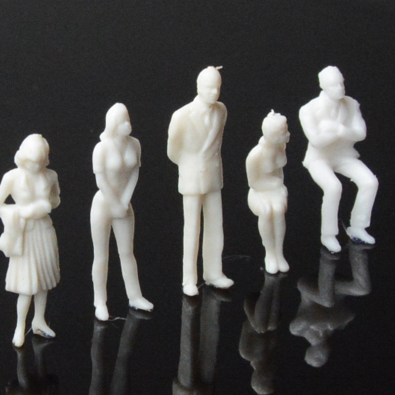 Mini Little Doll Model Mini Landscape Simulation Figure White Man Building Sand Table Scene Handmade Material