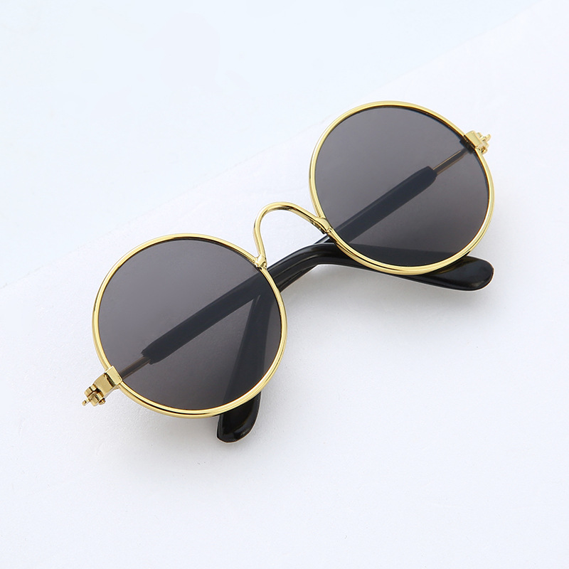 Fashion Pet Cat Prince Mirror Metal Toy Round Frame Prince Glasses Internet Popular Pet Photo Glasses