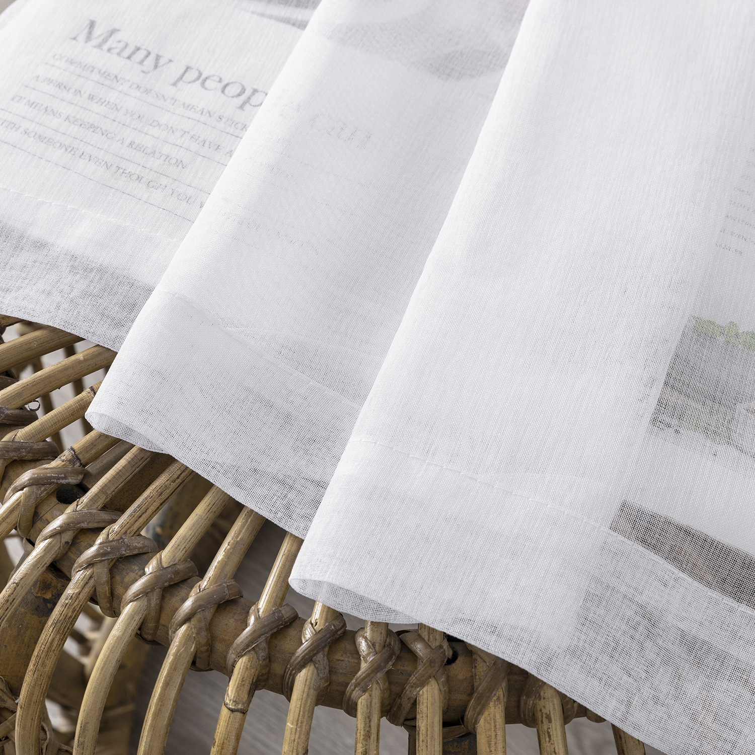 Amazon Independent Station Shopify Finished White Curtains Dropshipping Doli White Tulle Transparent Curtains