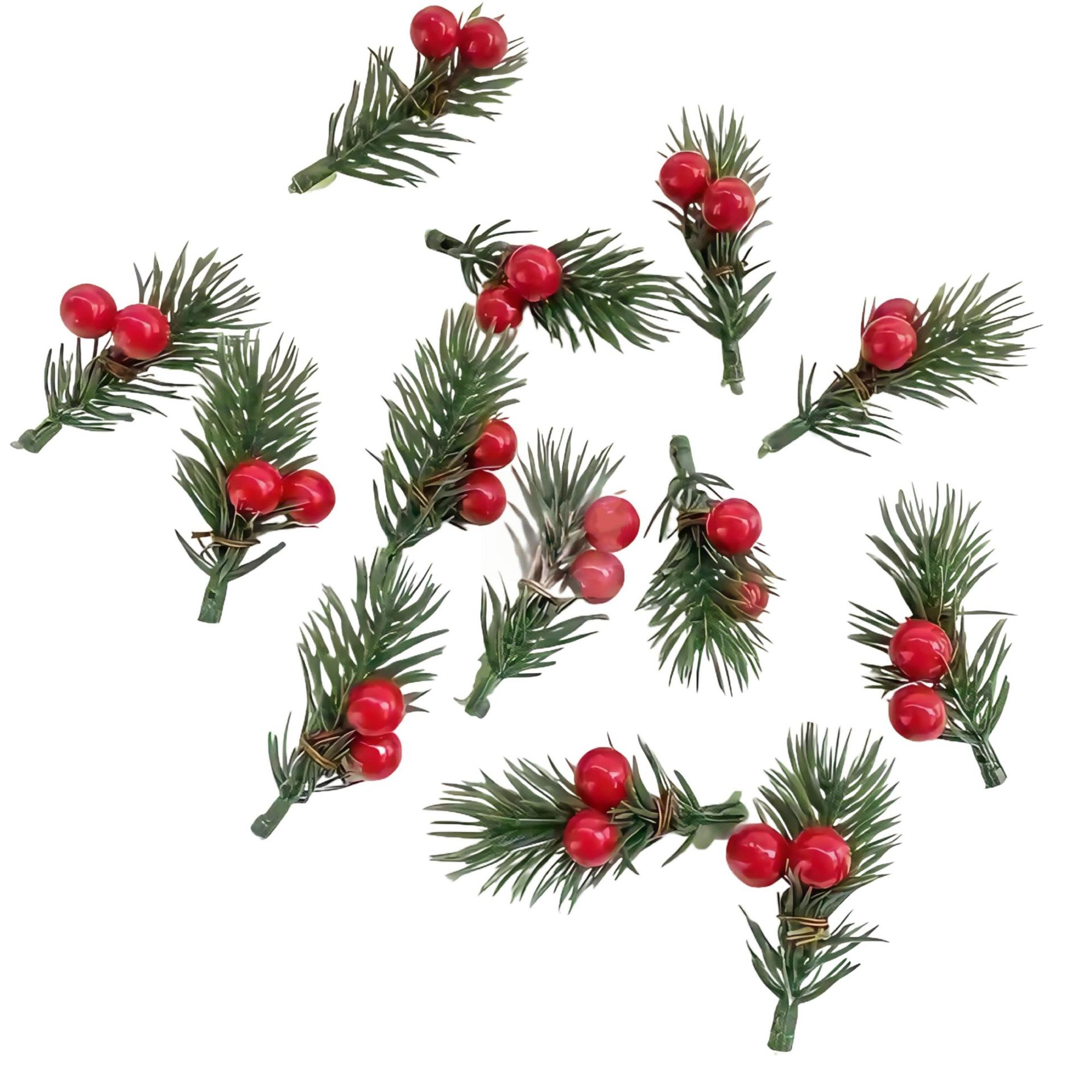 Кросс-Бордер Амазон Горячая Распродажа Искусственный Букет Рождественский Венок Материал Для Подвешивания Серебряные Фрукты Нарезки Мини Сосновые Иглы Ягоды