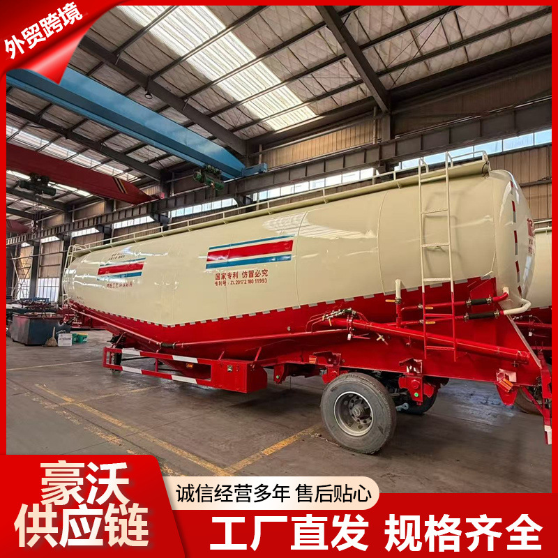 Foreign Trade 60 Cubic Bulk Cement Tank Semi-Trailer Air Suspension Bulk Ash Tank Flour Pull 70 Tons Diesel Engine