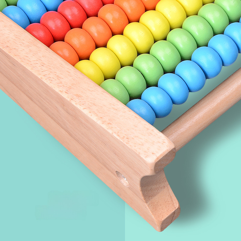Two-color 10-gear calculation rack number sense enlightenment arithmetic baby bead calculation rack children's calculator mathematical addition and subtraction artifact