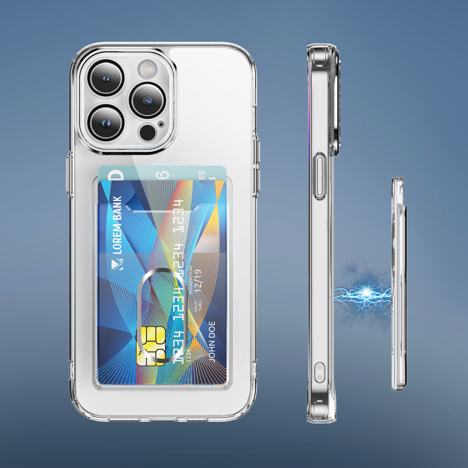 Vertical Card B Magnetic Ring Suitable for Magnetic Suction Mobile Phone High Permeability PC Card Bag Scratch-proof Two Cards Hot Selling in Japan and South Korea