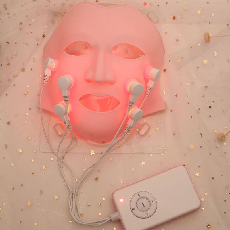 Beauty instrument household facial massager LED color light large row light rejuvenation lifting and tightening mask import instrument
