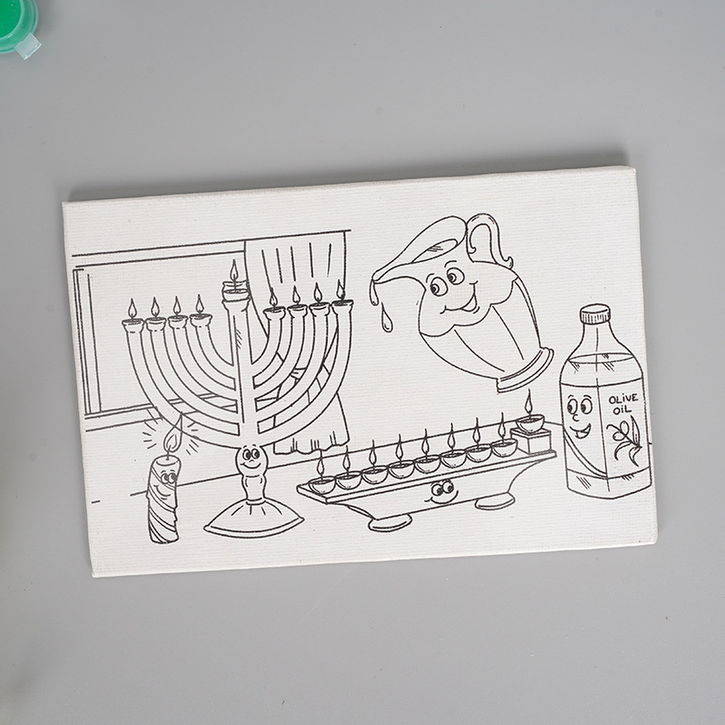 Customized DIY Oil Painting Board Acrylic Paint Coloring Handmade Cartoon Animal Filling Graffiti Set Supports Customization