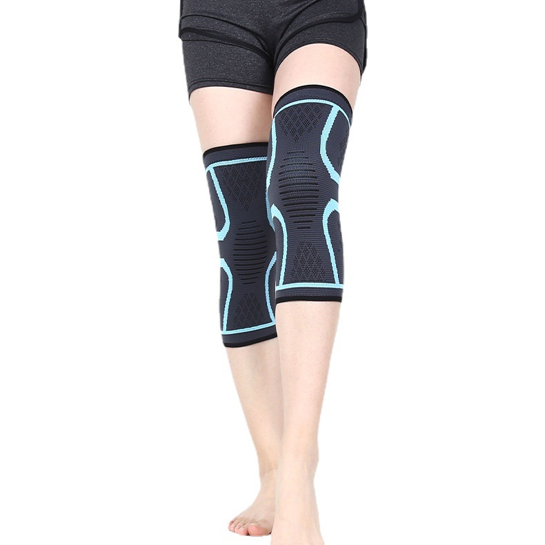 Cross-border Sports Knitted Short Knee Joint Knee Pads Warm Old Cold Legs Fitness Riding Nylon Leg Pads to Prevent Sliding
