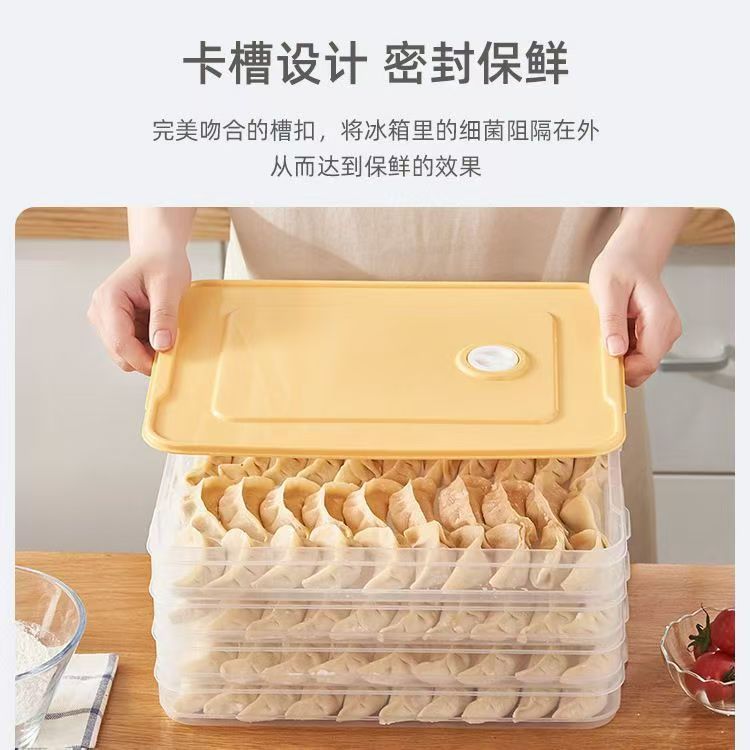 Dumpling Box Household Food-Grade Kitchen Refrigerator Storage Box Organization Artifact Wonton Box Fresh-Keeping Quick-Frozen Special