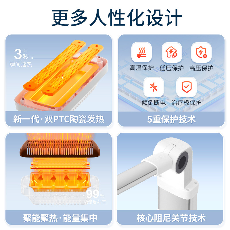 Manufacturer Wholesale Spectrum Therapy Instrument Home Knee Joint Specific Electromagnetic Wave Far Infrared Baking Lamp Spectrum Therapy Instrument