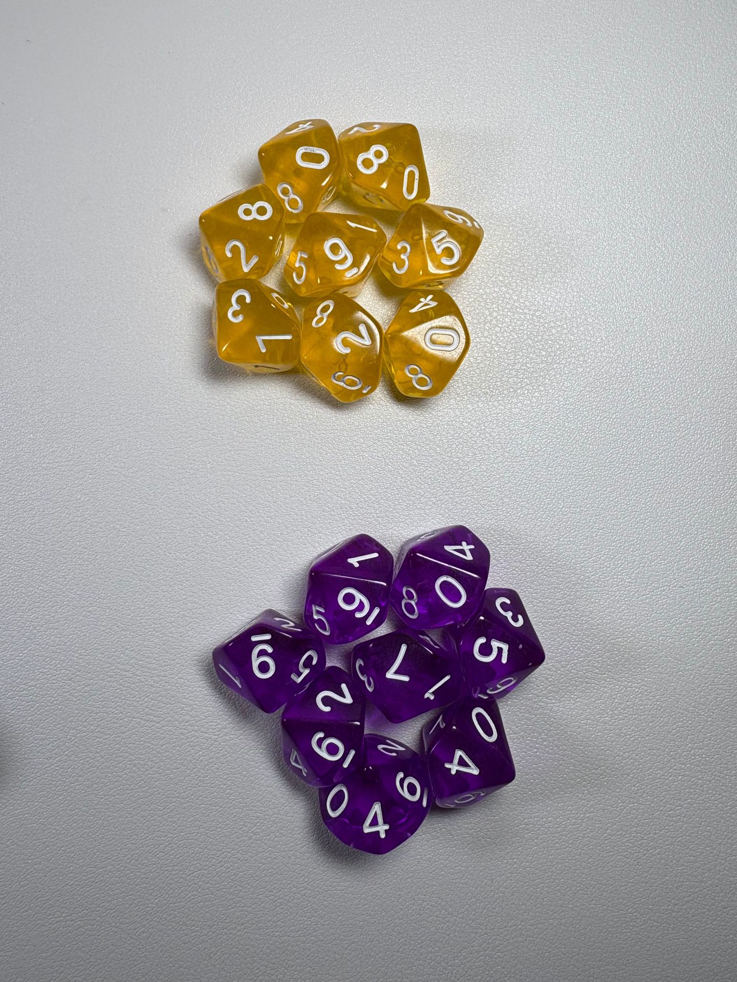 New High-End 10-Sided High-Transparency Colorful Transparent Acrylic Dice for Tabletop Role-Playing Games, Entertainment, and Teaching Accessories