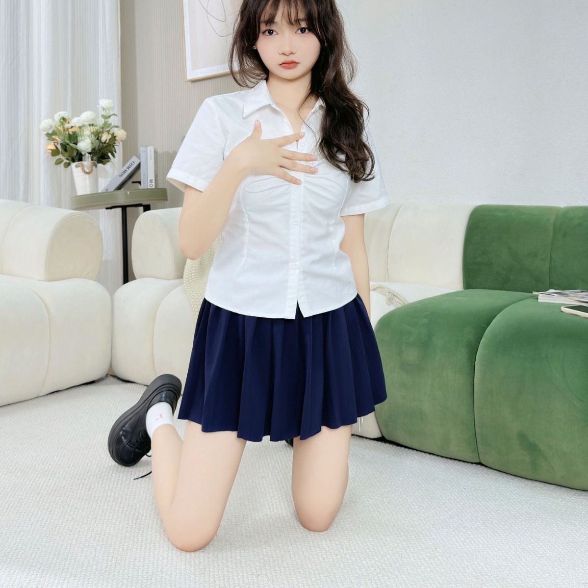 Юбка JK с эластичным поясом, однотонная, высокая талия, узкая, в наличии на AliExpress