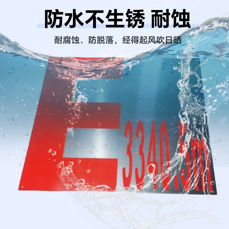 Stainless Steel Water Level Ruler Wholesale Water Conservancy Hydrology Ruler Anti-Corrosion Custom Enamel Ruler Aluminum Alloy Reflective Water Ruler