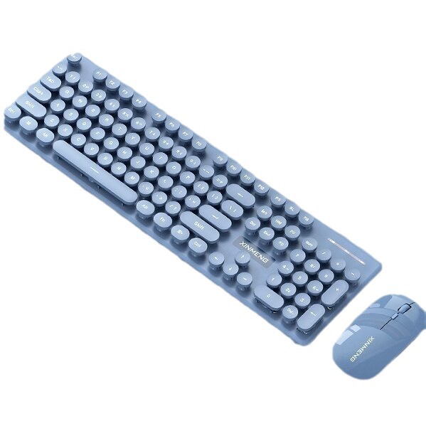 N520 wireless keyboard and mouse wholesale set 2.4g Office pink mechanical feel punk mouse keyboard