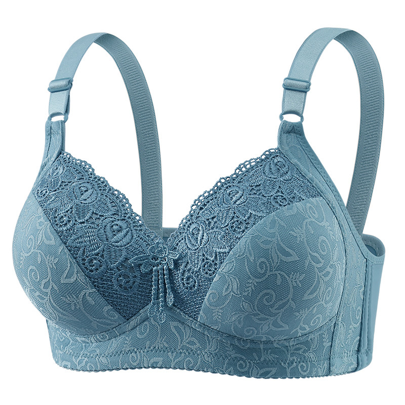 Plus Size Non-Wired Thin Adjustable Bra Push-Up Anti-Sagging, Auxiliary Breasts, Beautiful Back, Comfortable Middle-Aged Mother's Bra