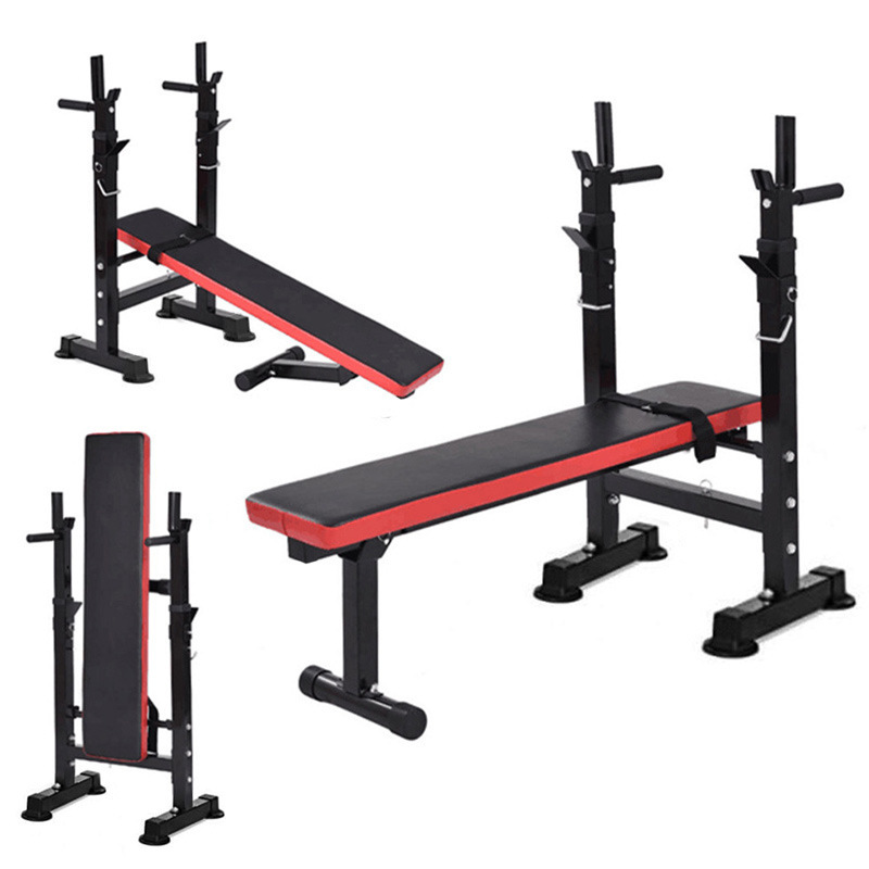 Multifunctional folding bench press weight bench barbell bed barbell rack bench press squat rack