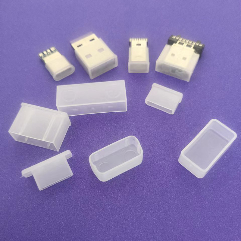 Neutral White USB Dust Cap Cover Pe Material Mobile Phone Data Cable Plug Dust Cap Processing and Customization
