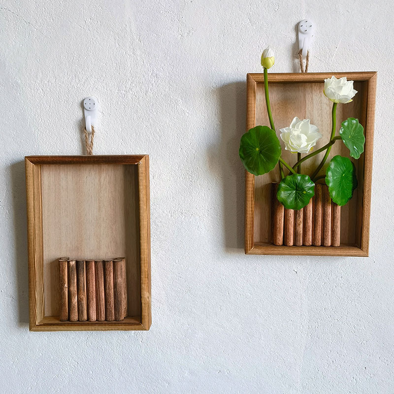 Nordic Style Wooden Photo Frame Wall Hanging Creative Handmade Wooden Wall Hanging Wall Decoration Living Room Balcony Background Wall