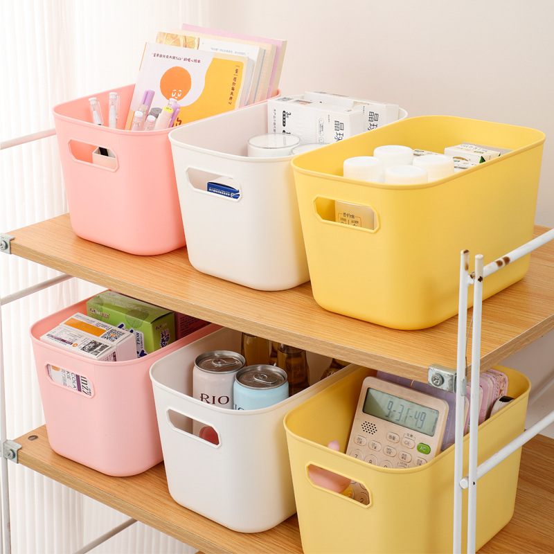 [Factory in stock] No.4 Storage Box Student Dormitory Dormitory Storage Snack Toy Storage Box Shelf Basket