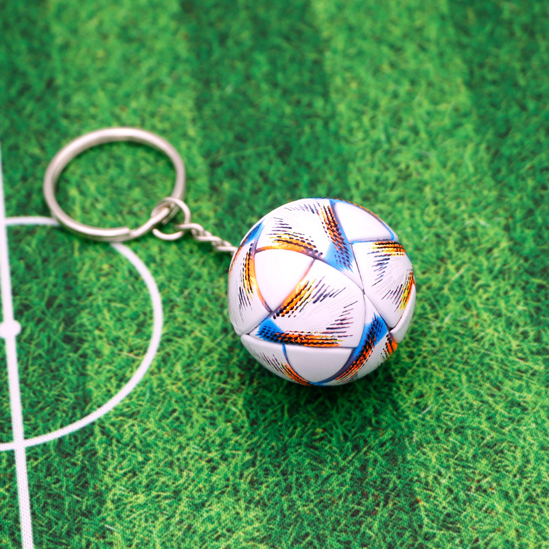 2024 Germany European Cup Match Ball Football Keychain Flag Pendant Ronaldo Messi Souvenir