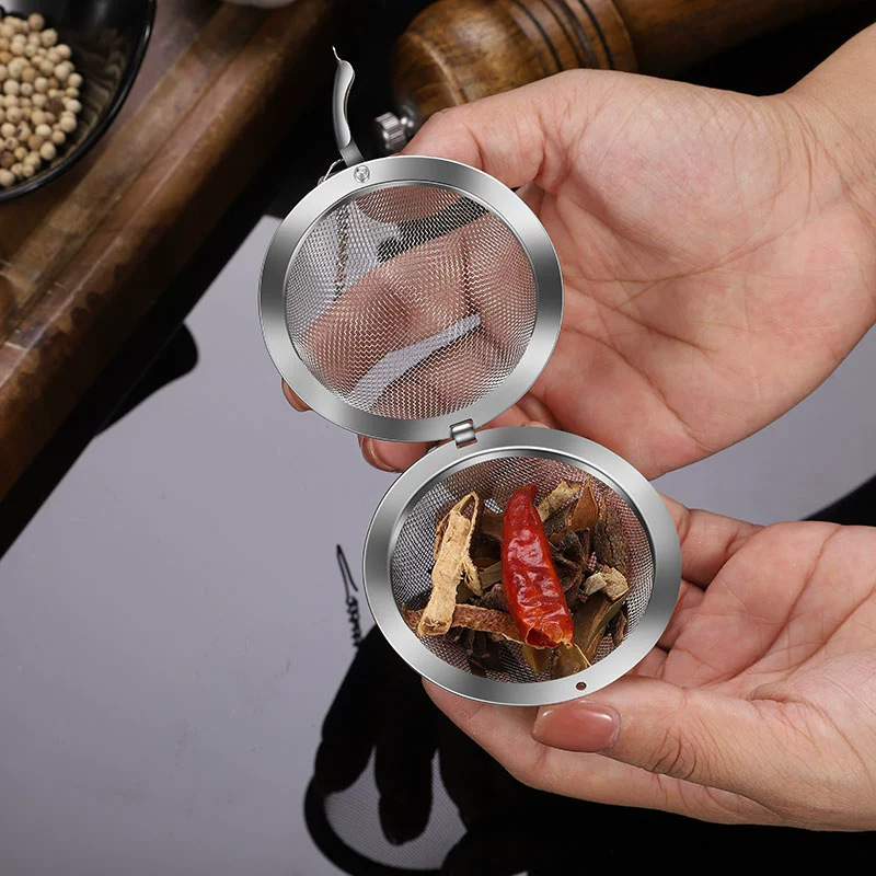 Stainless Steel Seasoning Ball for Soup, Spice Bag for Stew, Marinade Bag, Tea Egg, Household Residue Filter