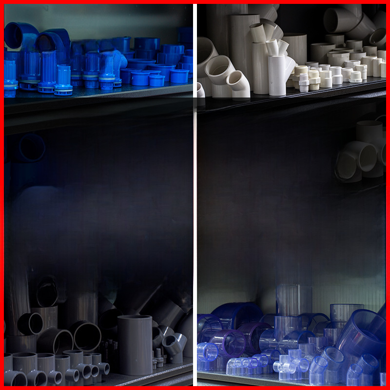 PVC plastic water pipe fitting uPVC water pipe fitting inner wire tee fitting blue gray white tee PVC tee joint