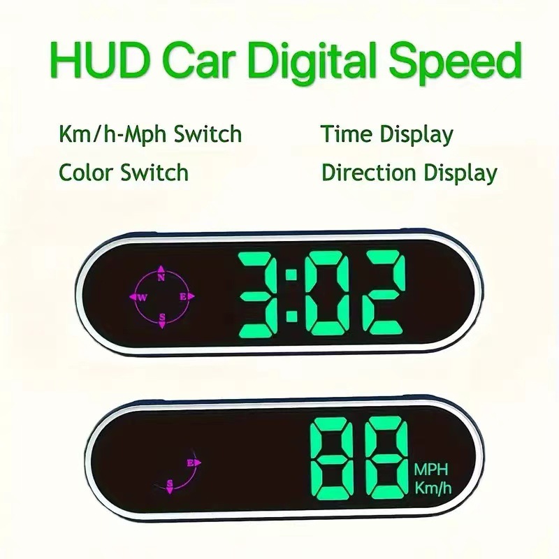 Factory direct new colorful car display HUD all-in-one KMH/MPH switchable [cross-mirror dedicated