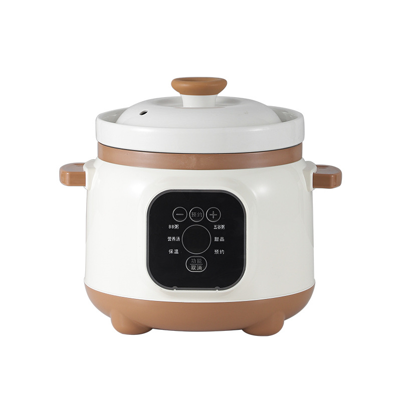 Factory Direct Supply multi-functional electric stew pot household purple sand porridge soup casserole complementary food ceramic bird's nest stew pot wholesale