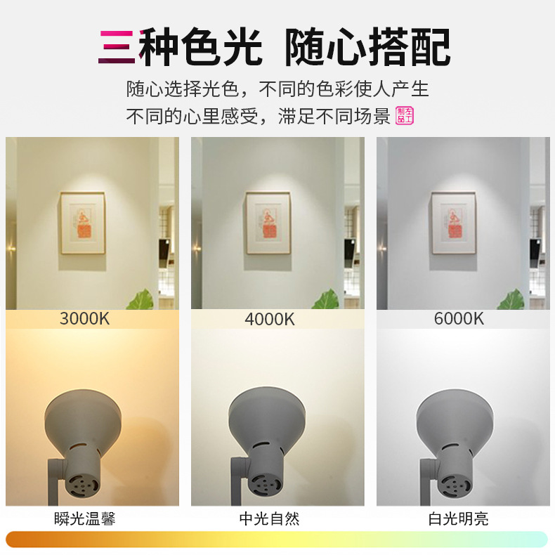 High Brightness 35W45W55W Spotlight Par30 Commercial Surface Mounted Rail Light Led Track Light Clothing Store Spotlight