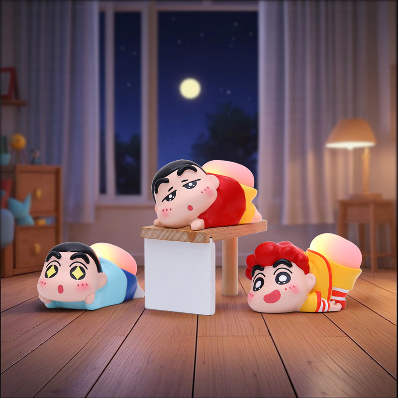 Crayon Shin-Chan Little Potato Butt Lamp Blind Box Creative Desktop Ornament Atmosphere Lamp Decoration Cartoon Doll Toy