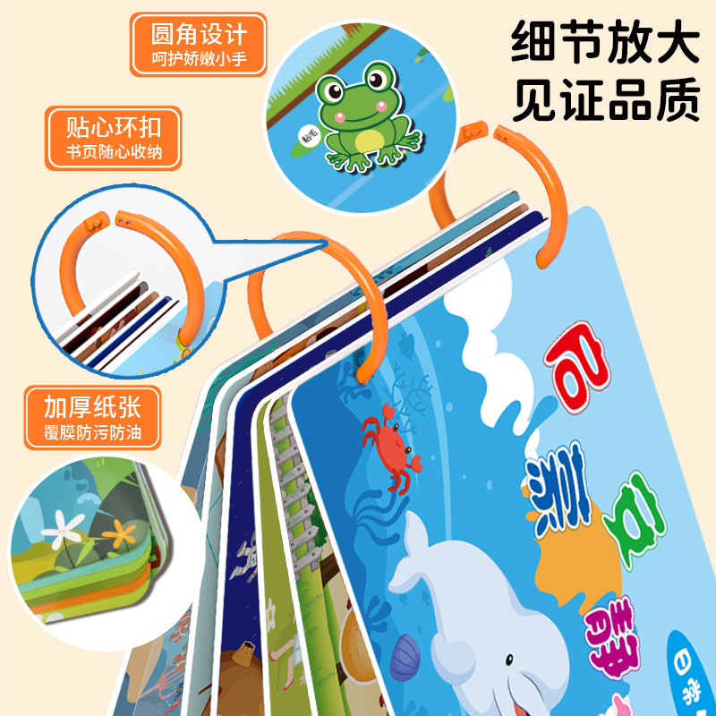 Enlightenment Quiet Book Tear-And-Tear Book Early Kidshood Education Hand-Tear Book Paste Book Baby Concentration Kidsren's Educational Toys