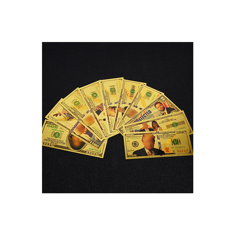 Gold Foil Commemorative Coins Pet Plastic Gold Banknotes Exquisite Color Printing Silver Us Dollars Foreign Coin Collection Commemorative Banknotes Customization