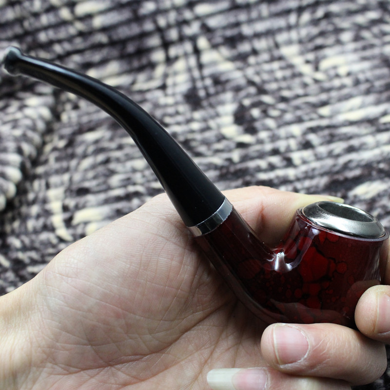 Cross-Border Cigarette Tobacco Dual-Use Resin Pipe Zf808 Men's Classic Tobacco Pipe 10 Yuan Store