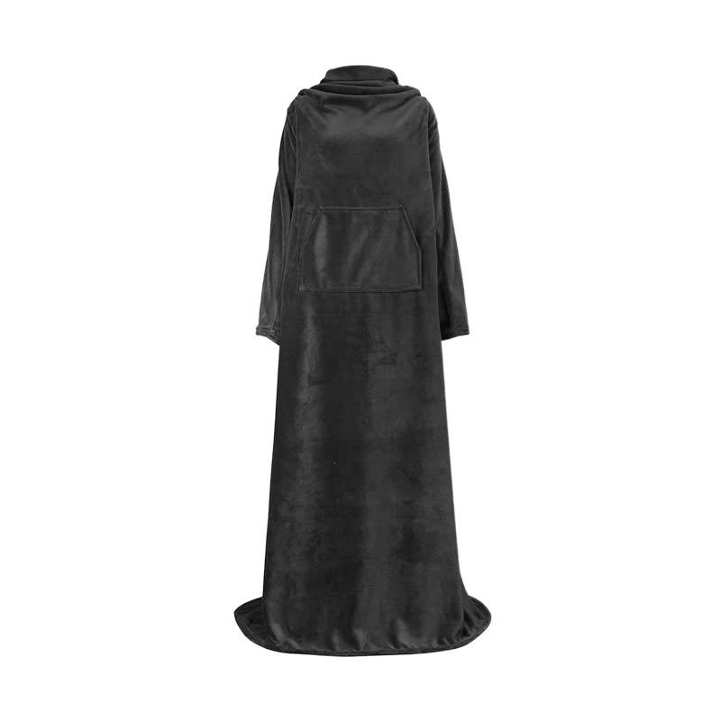 Cross-Border Tv Blanket with Large Pockets, Multifunctional Wearable Lazy Sleeve Blanket, Anti-Static Flannel Blanket