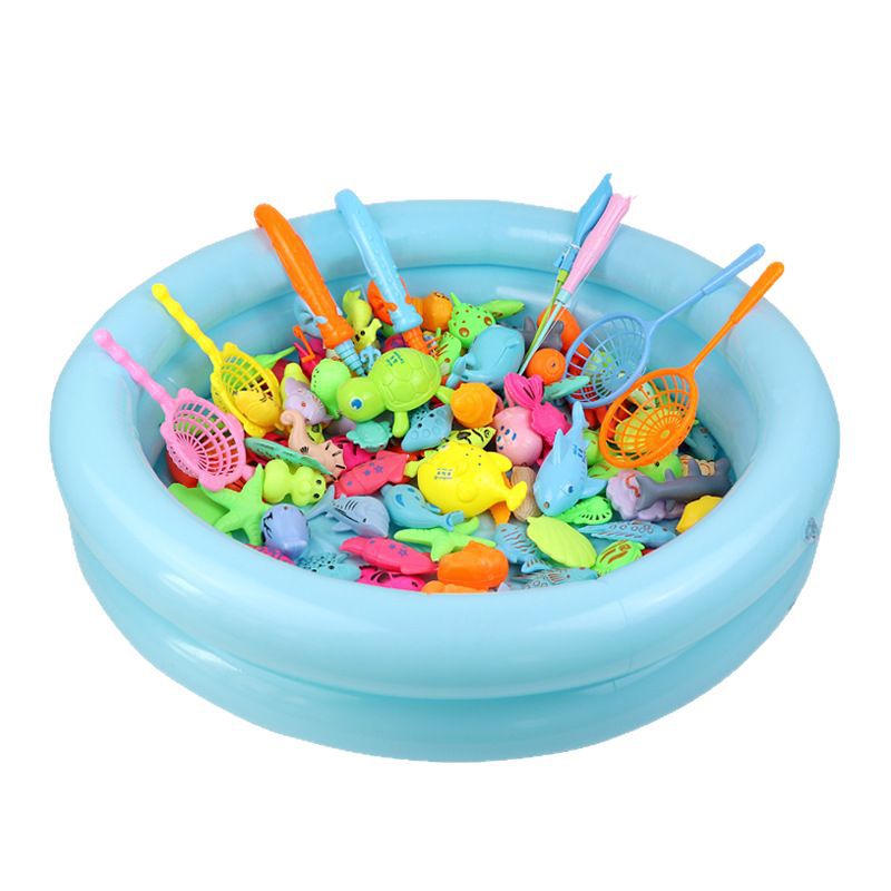 Cross-Border Fishing Toys Children's Fishing Rods for Boys and Girls Aged 1-3.5 Years, Magnetic Fish Pond Set Wholesale