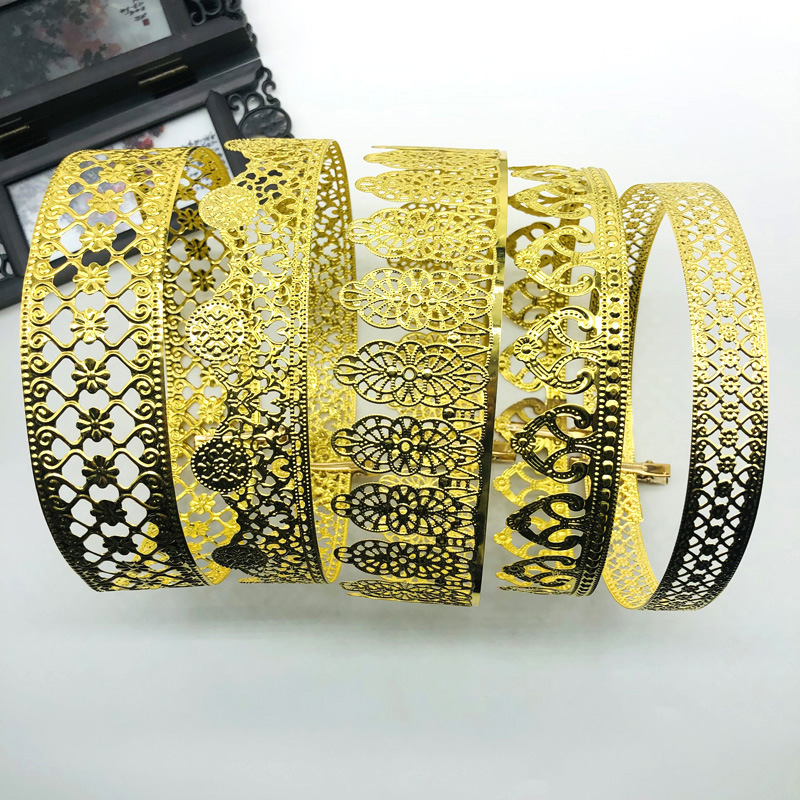 Antique color preserving bride Xiuhe phoenix crown iron lace crown diy Qi Rong hair accessories