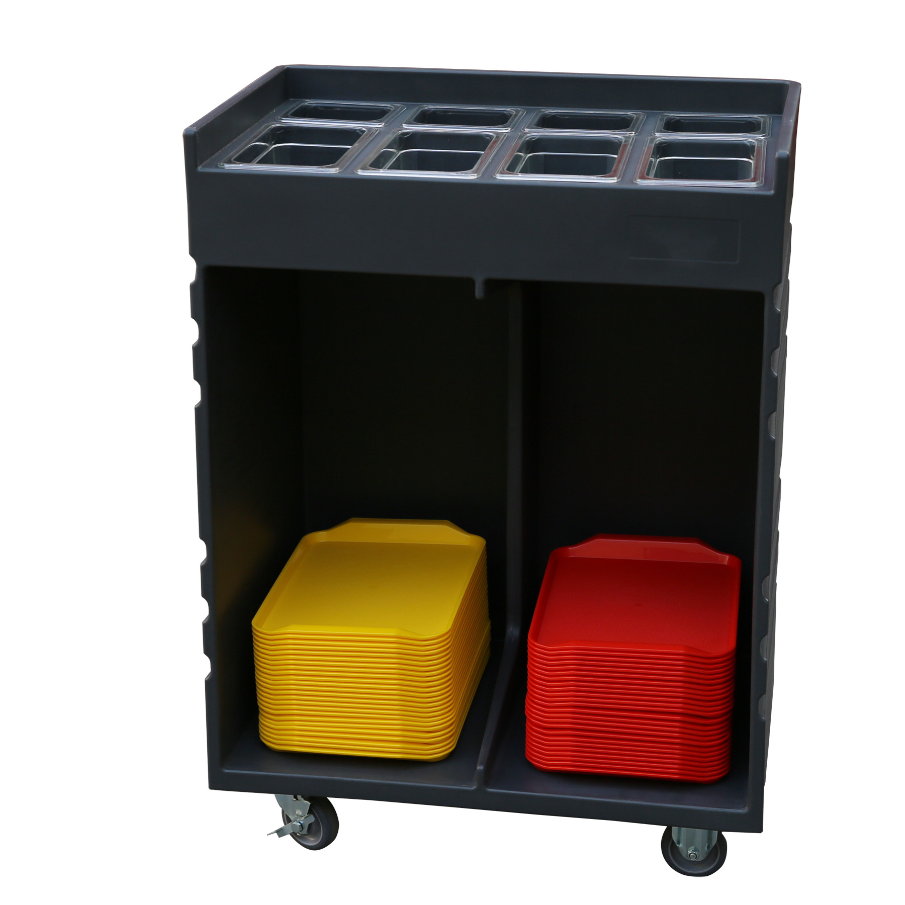 Golden Lemon Tray Tableware Distribution Cart Hotel Service Tray Cart Storage Cart Food Storage and Transport Commercial Large Capacity