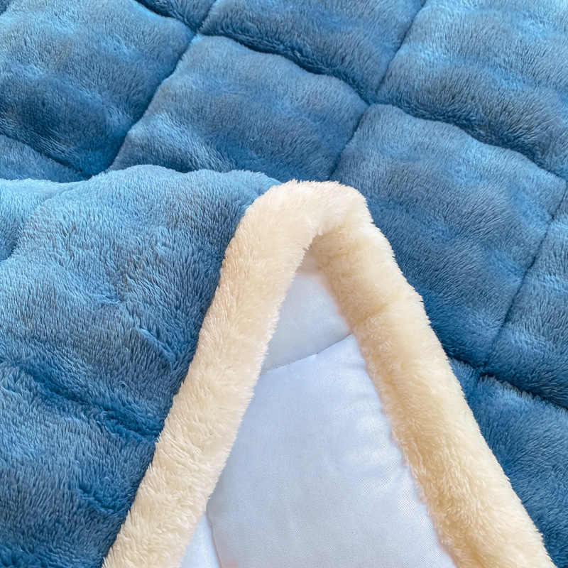 Winter Thickeneded Rabbit Fur Milk Velvet Mattress Student Dormitory Mattress Home Bedroom Soft Cushion Tatami Warm Cushion