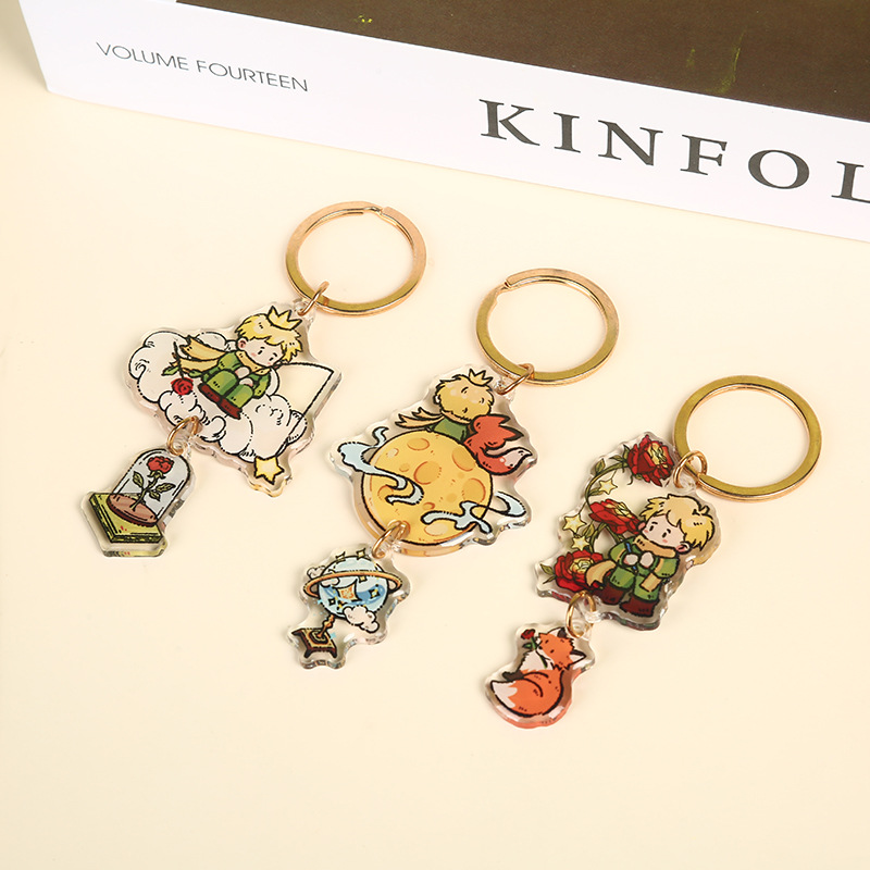 Customized Transparent Acrylic Stand-Up Self-Printed Humanoid Desktop Ornaments Peripheral DIY Cartoon Stand-Up Keychain Pendant