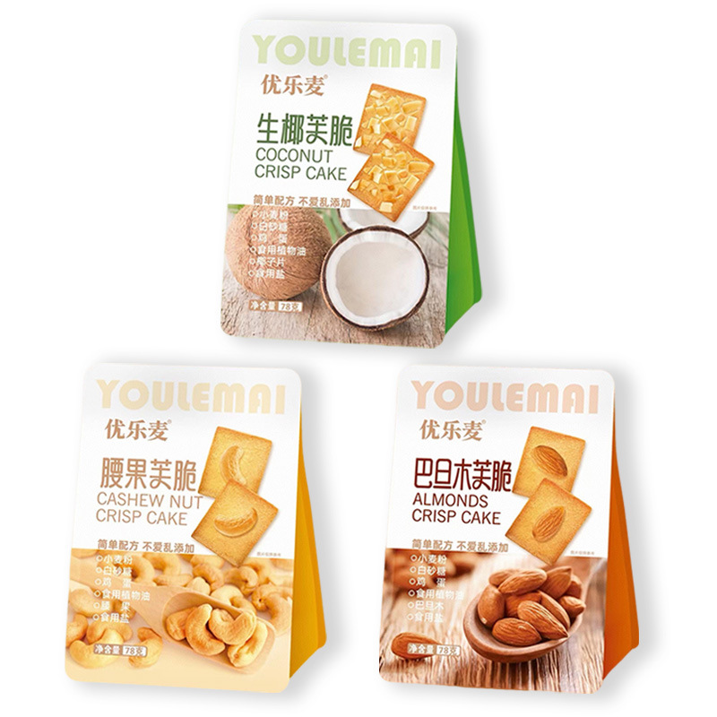 YULOMAT Ореховые Хрустящие Печенья Бадан Дерево Кешью Кокосовые Чипсы Чизкейк Завтрак Кибер Известные Закуски