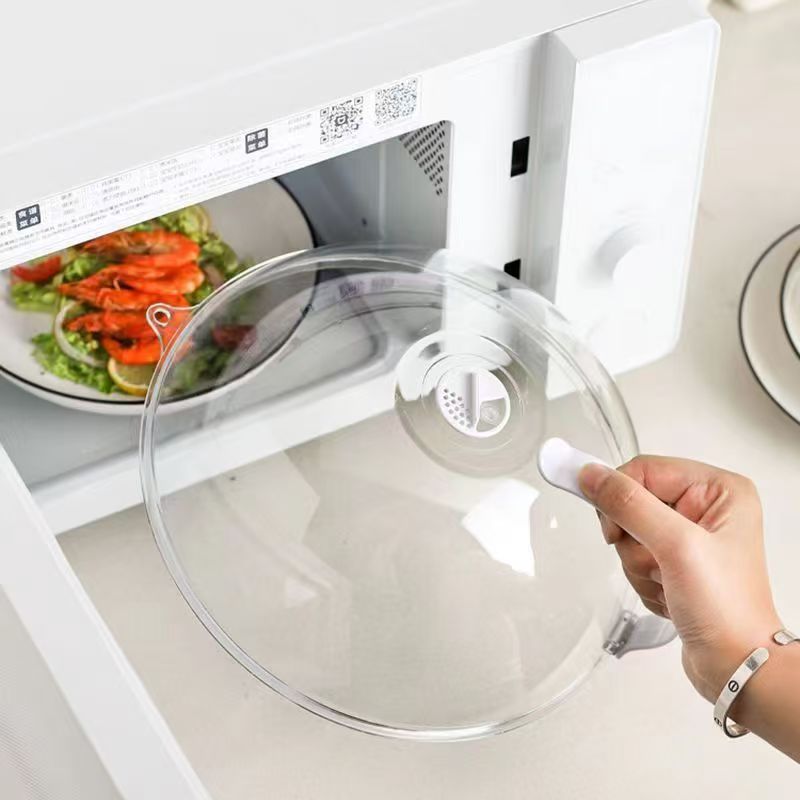 Microwave Oven Splash-Proof Cover, High Temperature, Oil-Proof and Splash-Proof Cover, Special Food-Grade Plastic Transparent Large Fresh-Keeping Cover for Hot Dishes