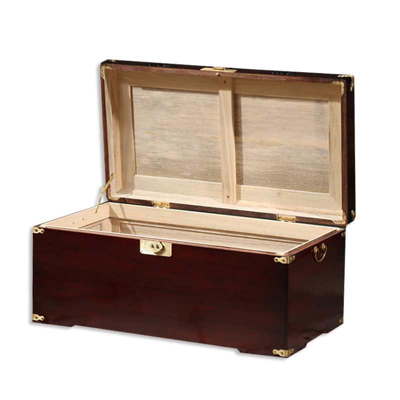 All Camphor Wood Box Solid Wood Storage Wardrobe Mahogany Color Wedding Box Wedding Dowry Box Storage Calligraphy and Painting Box with Lock